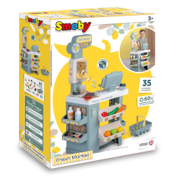 Детский игровой супермаркет Smoby 350244 со сканером светом звуком и 35 аксессуарами от 3 лет — фото 2