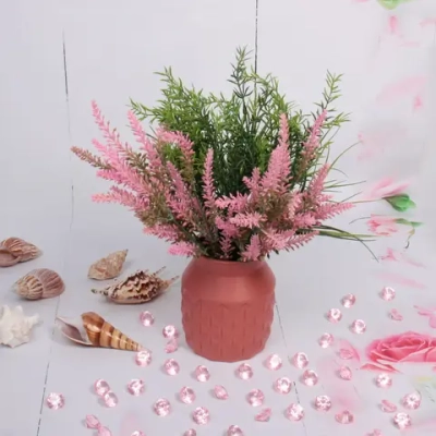 Ваза из пластика «Marlen-Элли» 0,8л 12,5*9,5см цвет коралловый