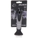 Расческа для удаления колтунов «ПРЕМИУМ - МОЙ БРО», прорезиненная ручка, цвет серый/черный, 5.5*15.5см