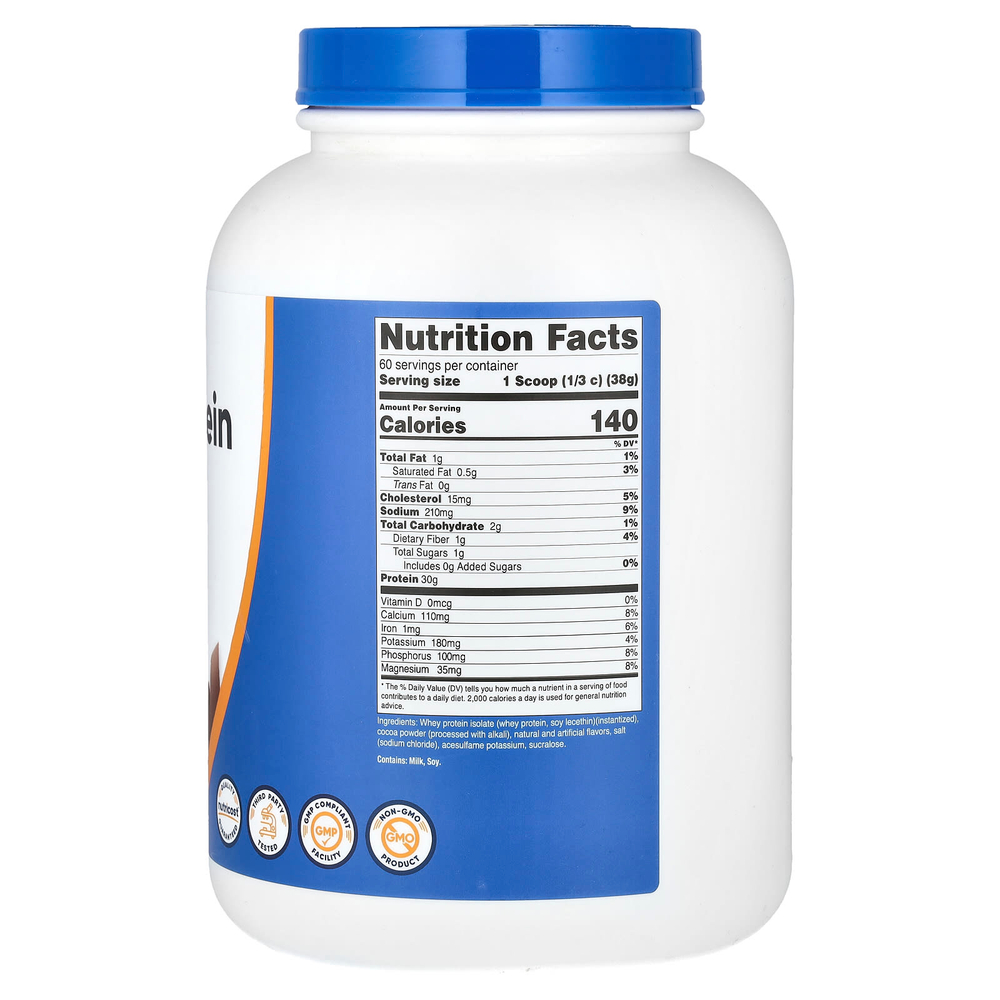 Nutricost, изолят сывороточного протеина, со вкусом молочного шоколада, 2268 г (5 фунтов)