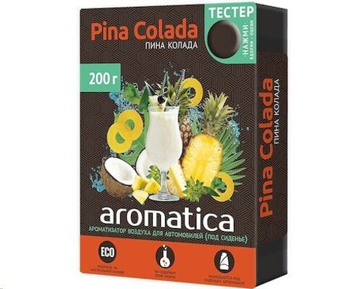 Ароматизатор под сиденье  AROMATICA  Pina Colada 200 мл гелевый (FOUETTE)