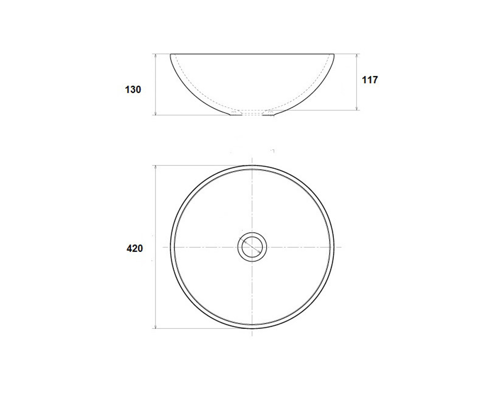Раковина-чаша Bronze de Luxe Козетта Red на столешницу с декором 420х420х130