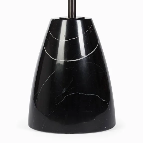 Кофейный столик Brasil 2, Ø45х61 см, черный мрамор, черная сталь