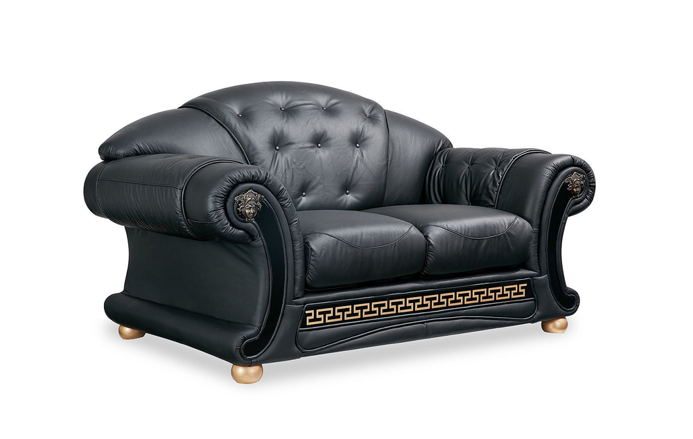 Диван Versace 2-х местный лавсит черный