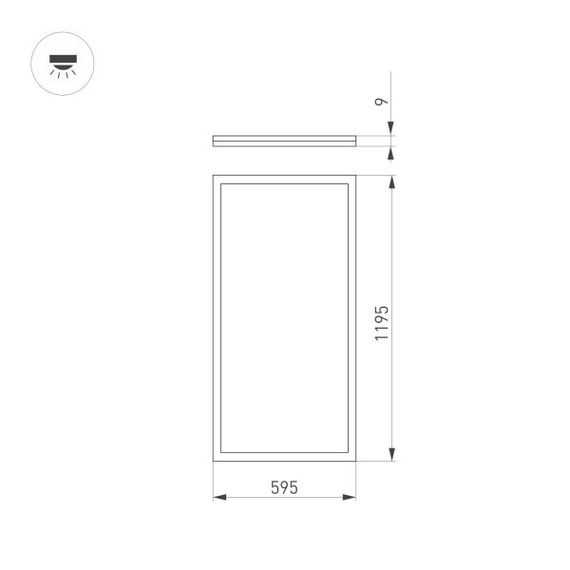 Встраиваемая светодиодная панель Arlight DL-Intenso-S600x1200-60W Day4000 036239