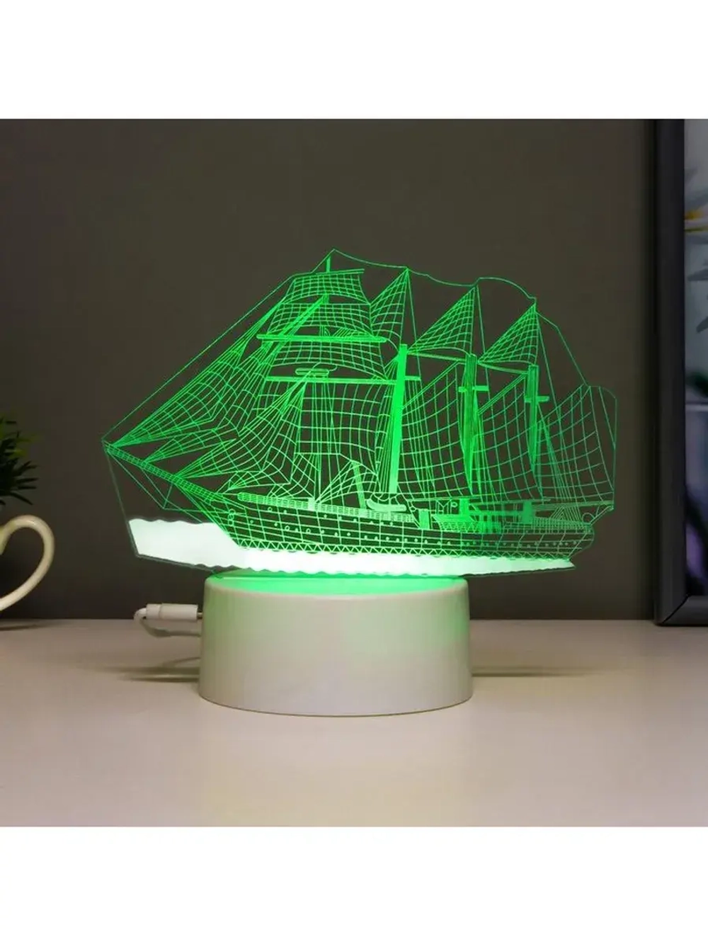 Светильник сенсорный «Фрегат» LED 7 цветов USB/от батареек б