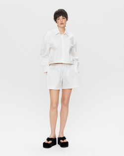 Укороченная рубашка из хлопка