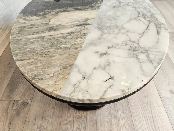 Журнальный стол SC-12, 130х60х38 см, мрамор, дерево