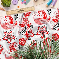 Ткань интерлок жар-птицы