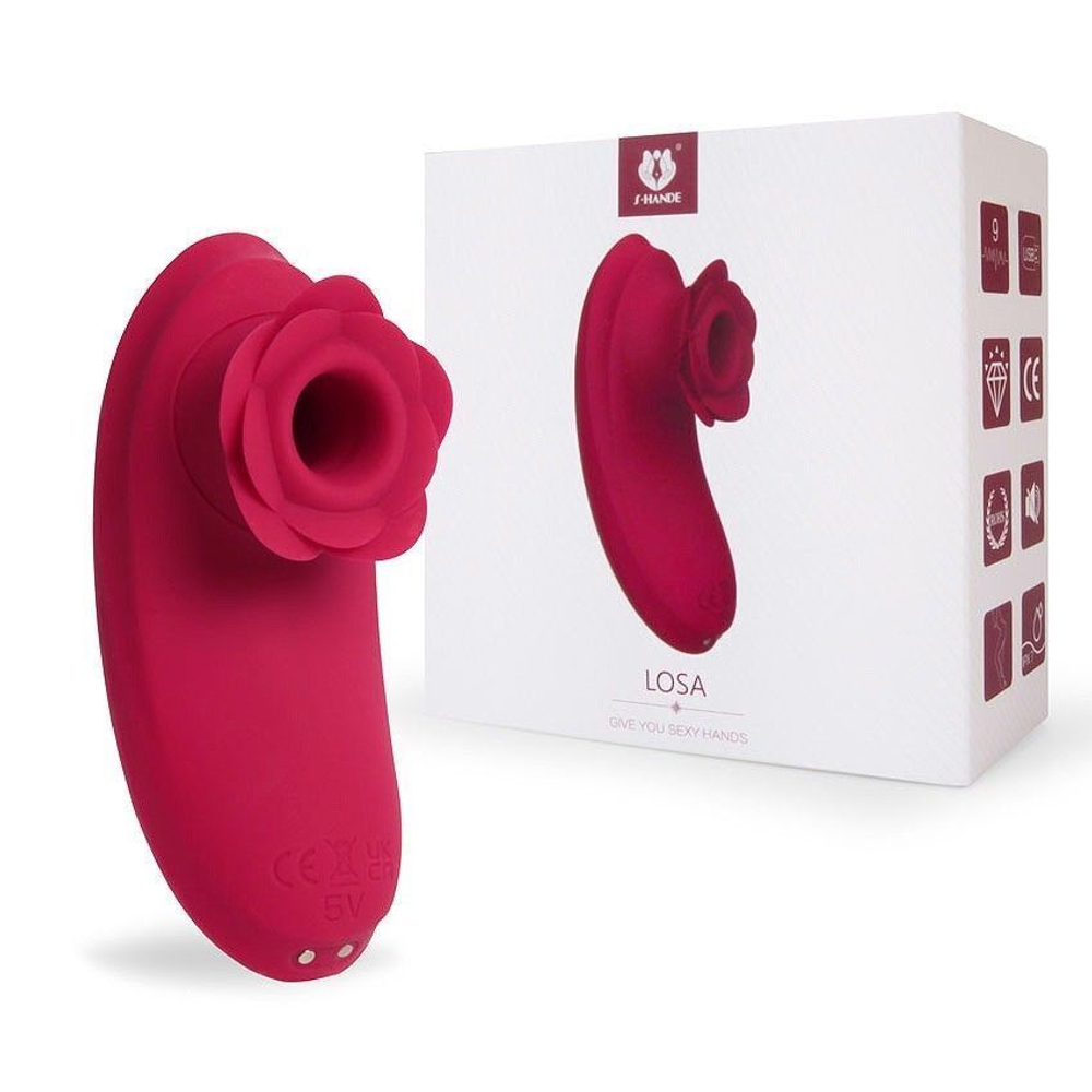 Розовый клиторальный вибромассажер Losa - 10,1 см. (Цвет: розовый)