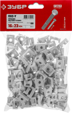 ЗУБР ПХС-У, 16 x 23 мм, нейлон, 100 шт, белая, усиленная площадка под хомут-стяжку (30920)