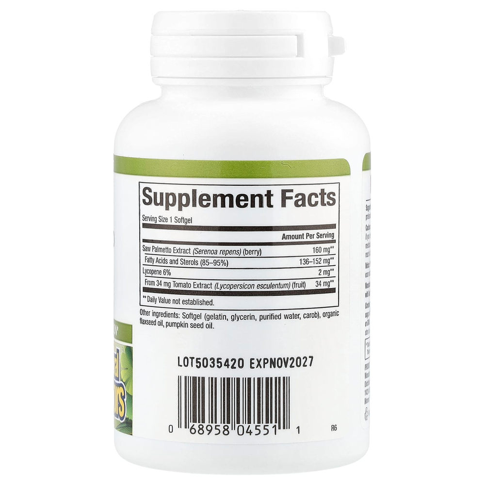 Natural Factors, HerbalFactors®, сереноя с ликопином, 60 капсул