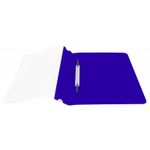 Скоросшиватель с прозрачным верхом, А5, пластик 180мкм, Бюрократ Люкс, синий