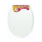 Сиденье для унитаза пластиковое без декора белое