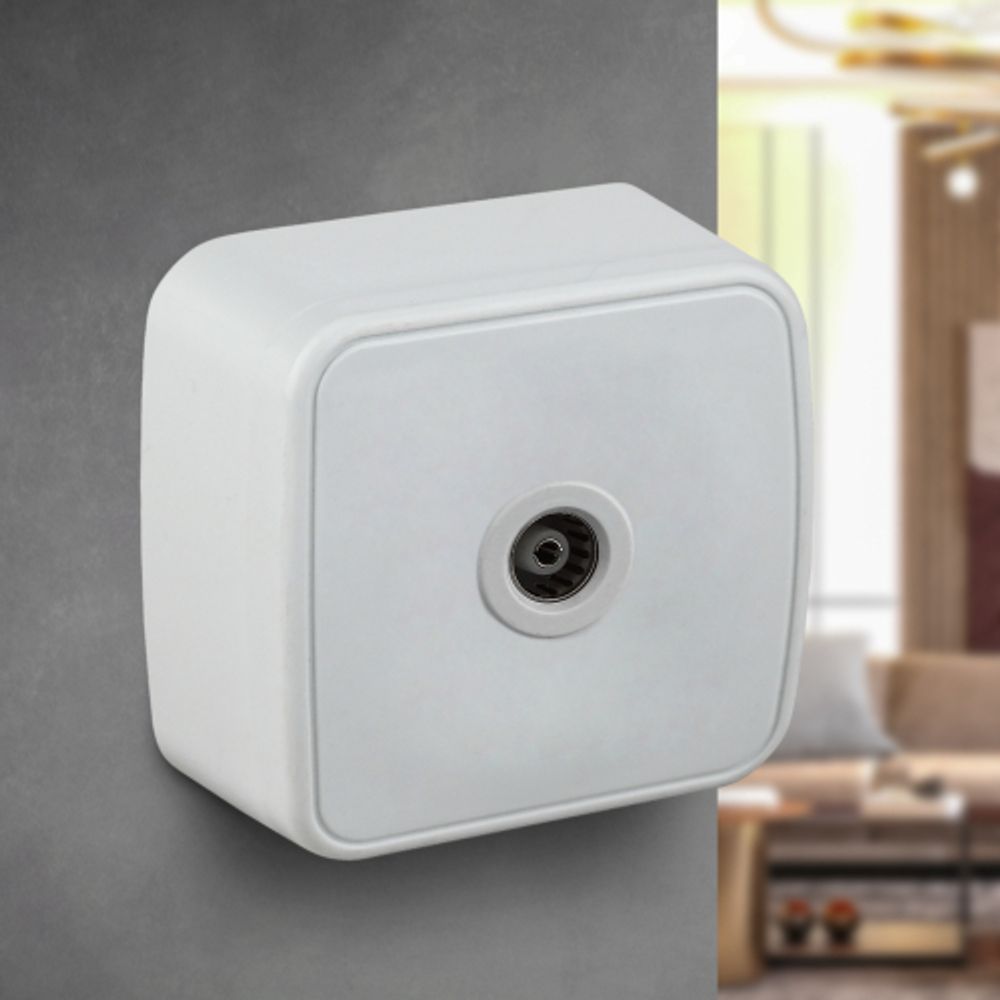 Розетка Intro Polo 3-301-01 TV одиночная, IP20, ОУ, белый