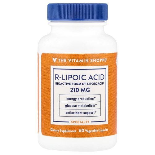 The Vitamin Shoppe, R-липоевая кислота, 60 растительных капсул
