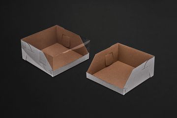 Короб с прозрачной крышкой 22,5 х 22,5 х 10 см для тортов до 1,5 кг