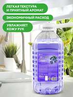 Средство для мытья посуды 5л (сочный лимон), мыло жидкое 5л (черника) набор