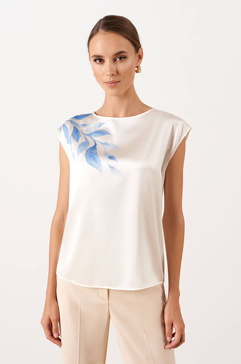 23012 Блузка женская (молочный)