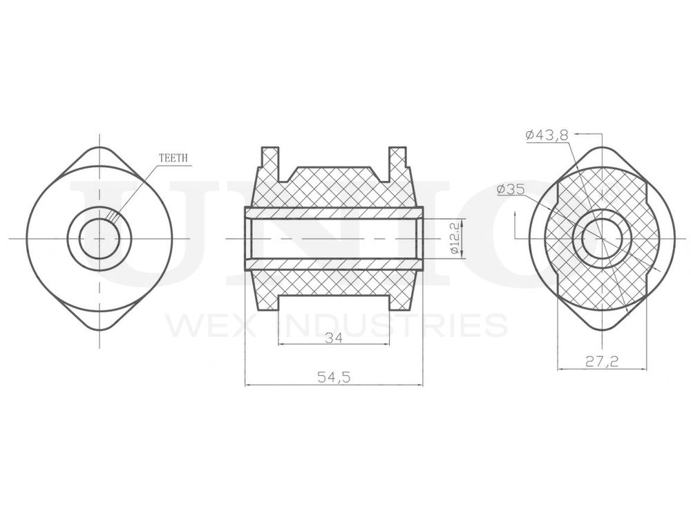 Сайлентблок задней цапфы UNIO RMP-20417