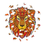 Король лев Chapa - Деревянные пазлы, детали разной формы, картины, голова льва