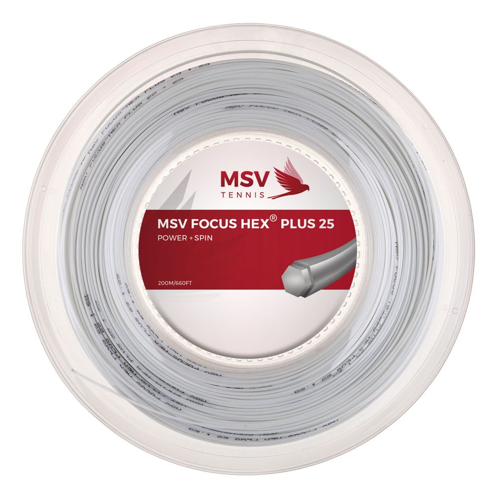 Струны теннисные MSV Focus-HEX Plus 25 String Reel 200m - White