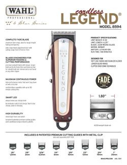 Машинка для стрижки Wahl Legend Cordless (8594-016)