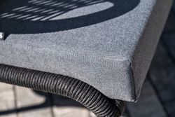 "Милан" лаунж-зона 4-местная плетеная из роупа (веревки), каркас алюминиевый темно-серый, роуп темно-серый