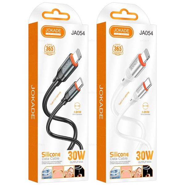JOKADE JA054, кабель 30W для зарядки и передачи данных Type-C - Lightning