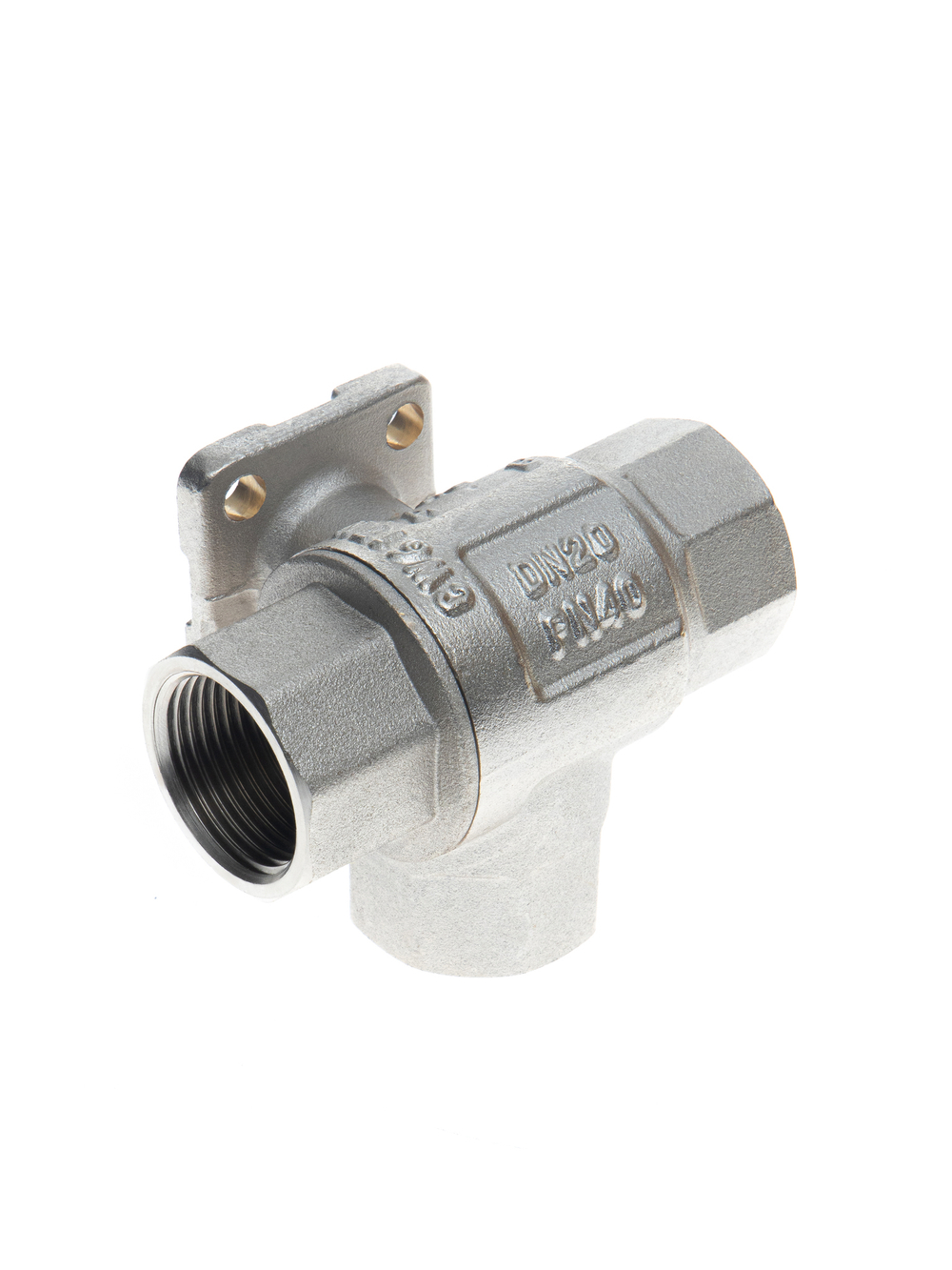 Шаровой кран трехходовой AMZ-113R (3/4"-1"), под электропривод, Ридан