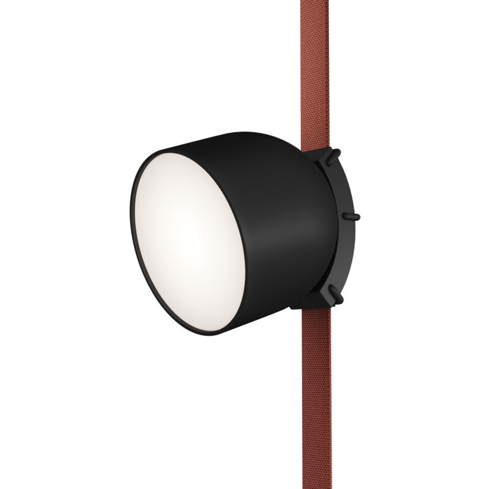 DK5642-BK Поворотный светильник для трека-ремня Belty Smart, серия Spot, со светодиодом, D100*H107мм, 48V DC, 12W, RA90, 120°, 3000-5700K, IP20, черный, алюминий