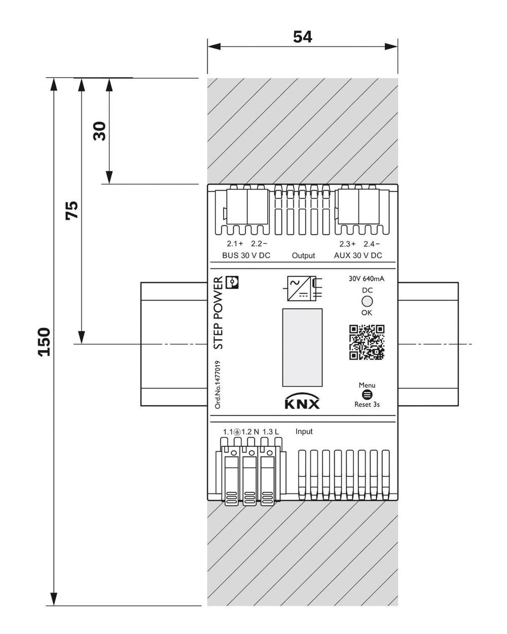 1477019 - STEP3-PS/1AC/KNX/640/LPT - Источник питания шины