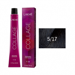 Lakme Collage Крем-краска для волос,5/17 Светлый шатен пепельный, 60 мл