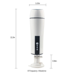 Мастурбатор с вибрацией, с функцией сжатия и голосовым сопровождением Marvelous (Цвет: белый)