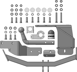Фаркоп с эл-кой Smart для Kia Sorento c 2020, Hyundai Santa Fe с 2021 (оцинкованный шар)(паспорт и сертификат в комплекте) 91008-A.Motodor