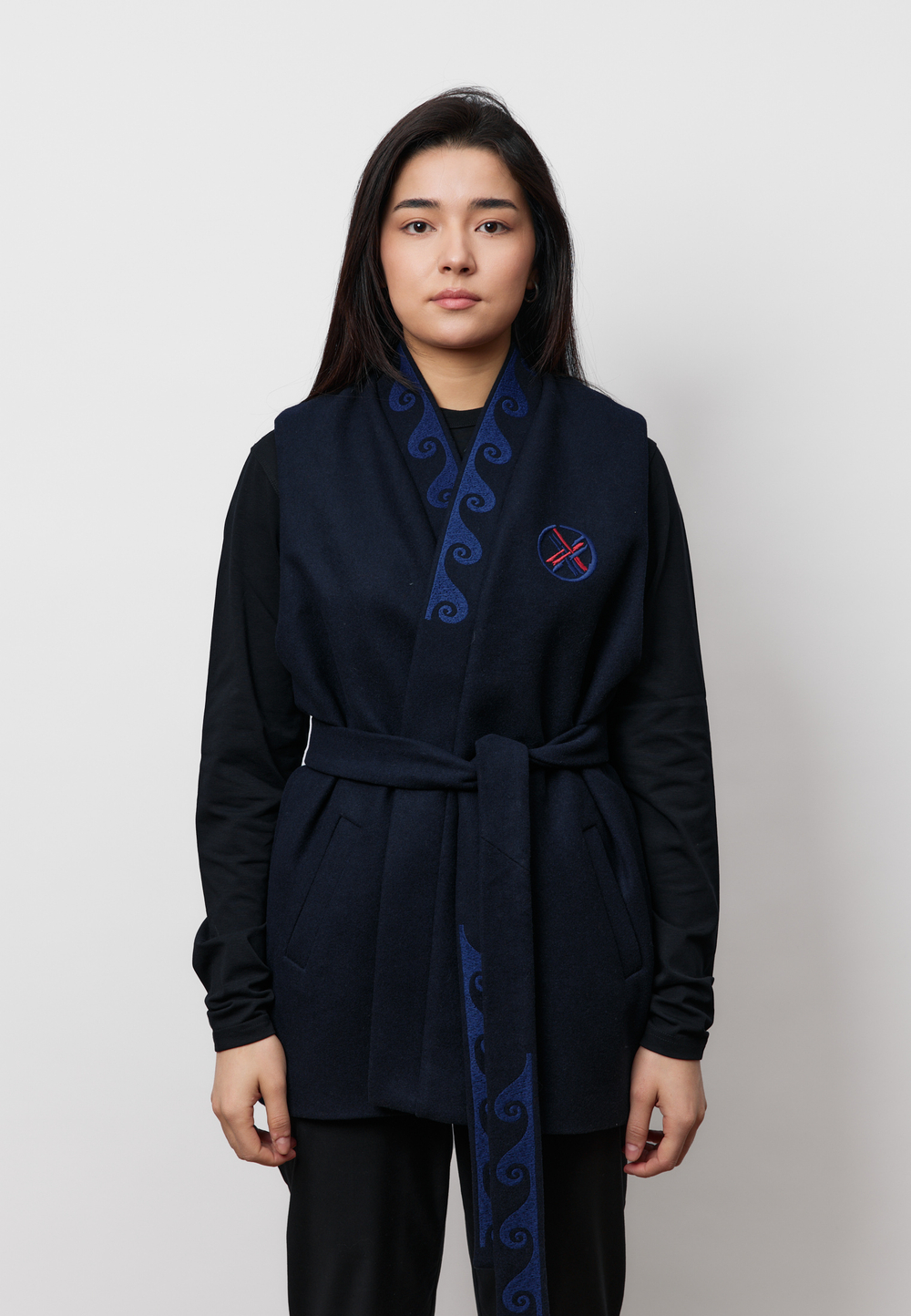 Жилет шерстяной OYU TOLQYN DARK BLUE