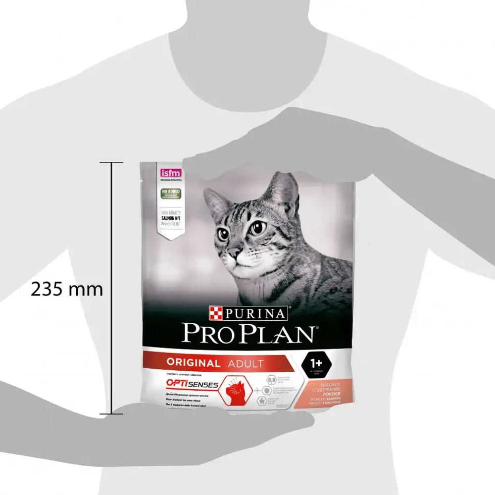 Purina pro plan adult сухой корм для взрослых кошек с лососем - 400 г