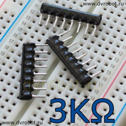 Резисторная сборка A08 - 3 кОм