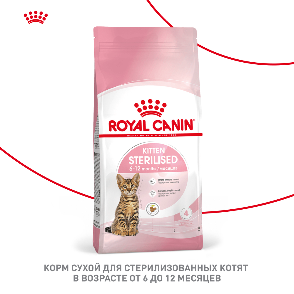 Royal Canin Kitten Sterilised Киттен Стерилайзд Корм сухой для стерилизованных котят с момента операции до 12 месяцев 3,5кг