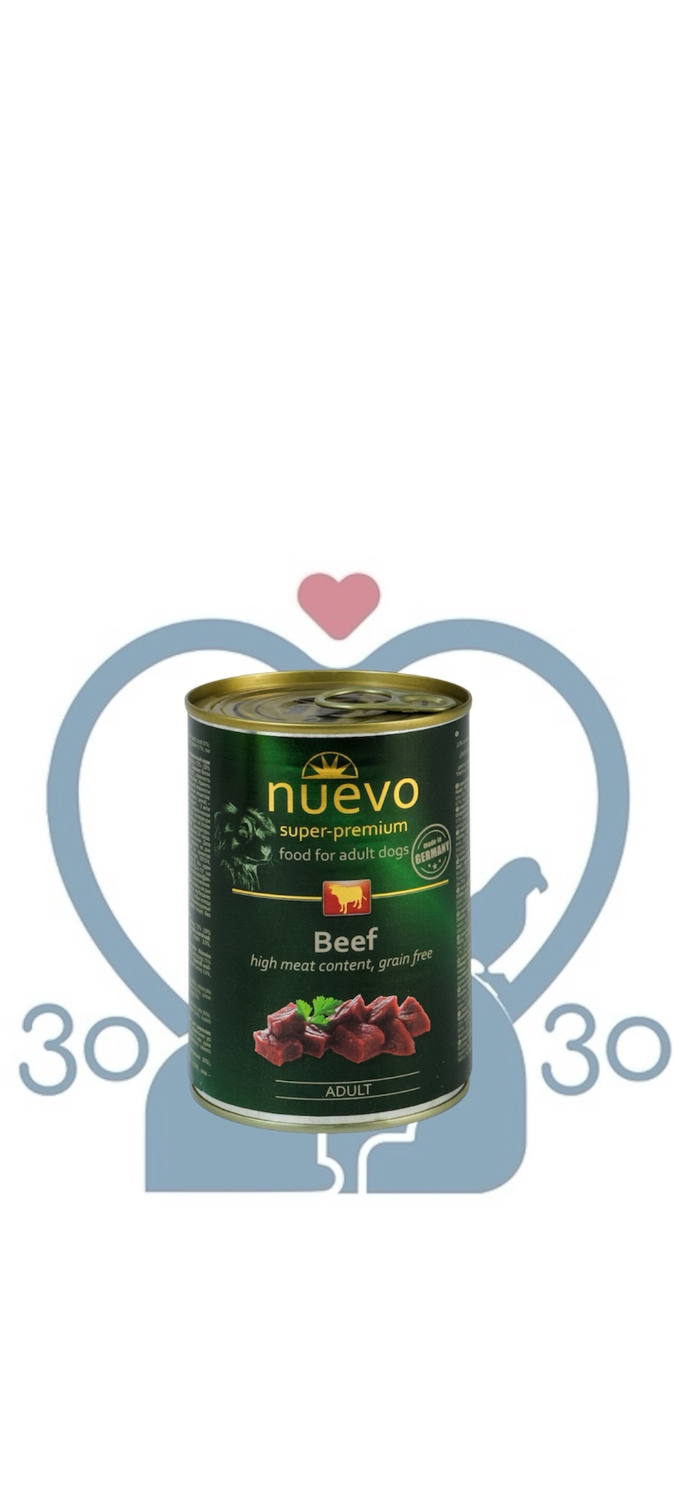 Консервы NUEVO д/соб с говядиной 400г