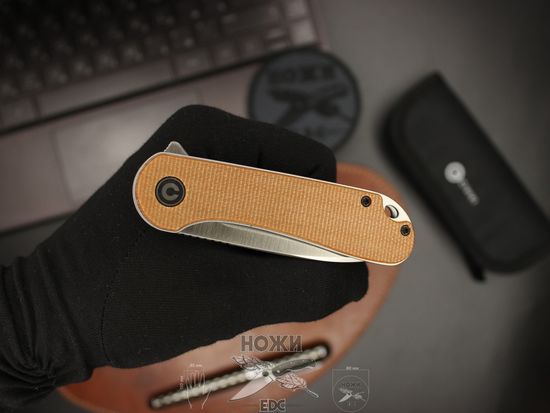 Складной нож Civivi Elementum C907M c клинком из стали D2, рукоять микарта