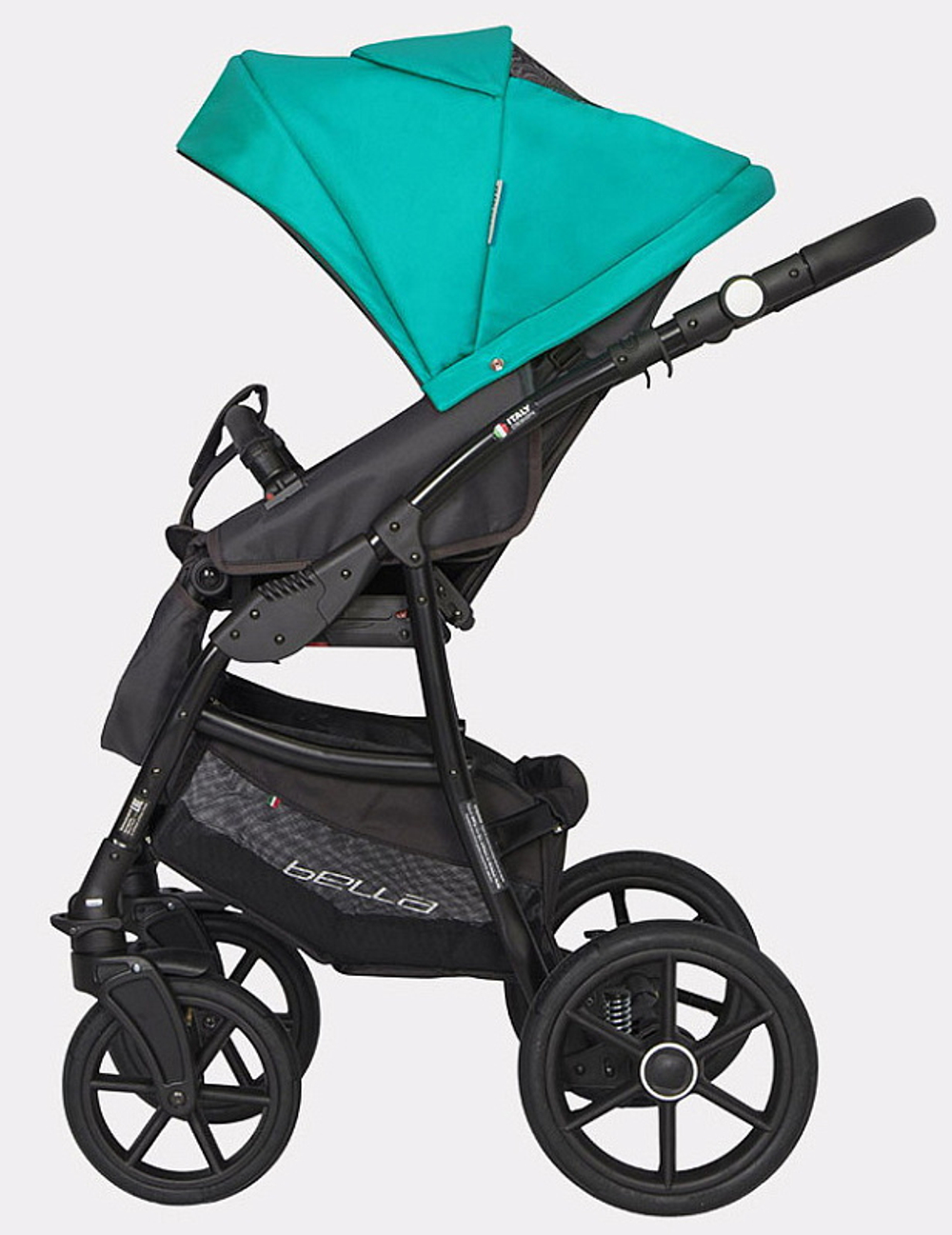 Детская коляска Riko Basic Bella 3 в 1 03 серый-малахит
