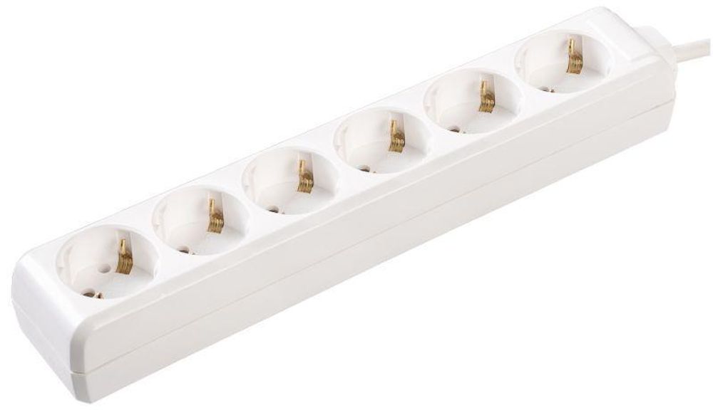 Удлинитель 6х5м с заземл. 16А IP20 У06 2P+PE 250В 3х1 IEK WYP10-16-06-05-Z-N