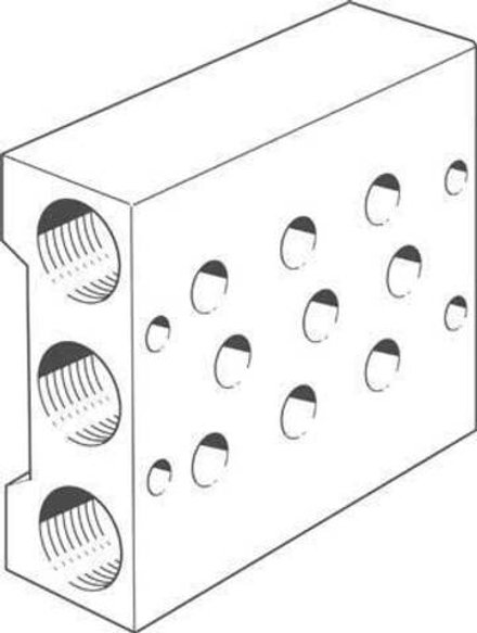 PRS-1/8-3-B Плита для блочного монтажа