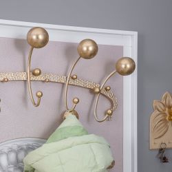 Вешалка настенная Heri 2 Белый Айвори Мраморное золото