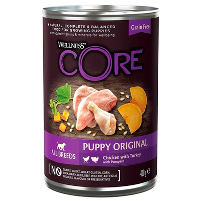Core консервы для щенков с индейкой и тыквой (паштет) 400 г банка (95%)