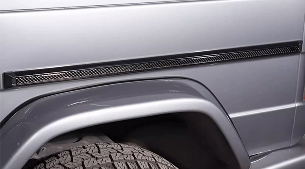 Карбоновые боковые молдинги для Mercedes Benz G class W465 G63 G500 G550 2025+ Гелик Гелентваген