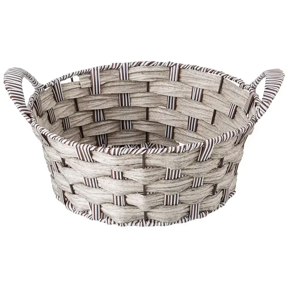 Корзинка с ручками коллекция натурель светлое плетение 25см