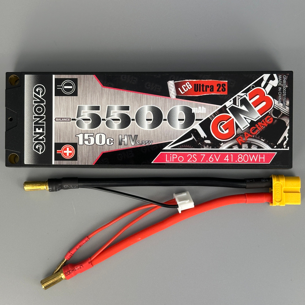 Аккумулятор GNB 5500mah 2S 150C HV Ultra LCG, Hard Case