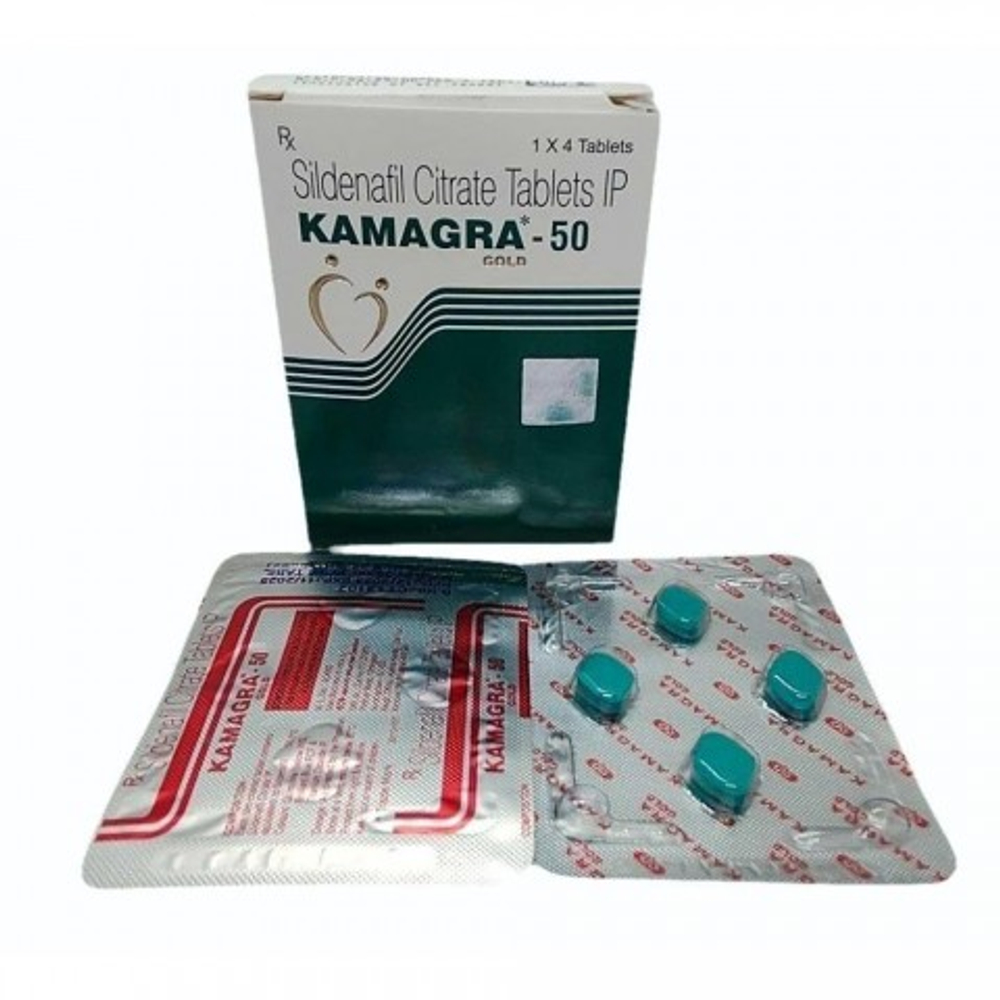 Препарат для усиления потенции  Kamagra 50 mg (4 таб.)